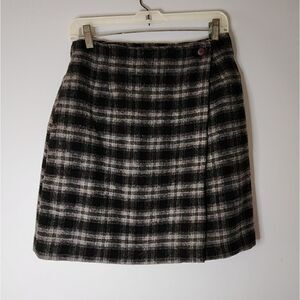 Paul Harris Design wool blend wrap skirt women's size 4